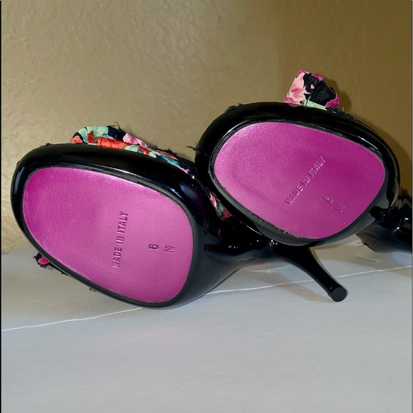 New Betsey Johnson floral mule heels - Picture 9 of 12